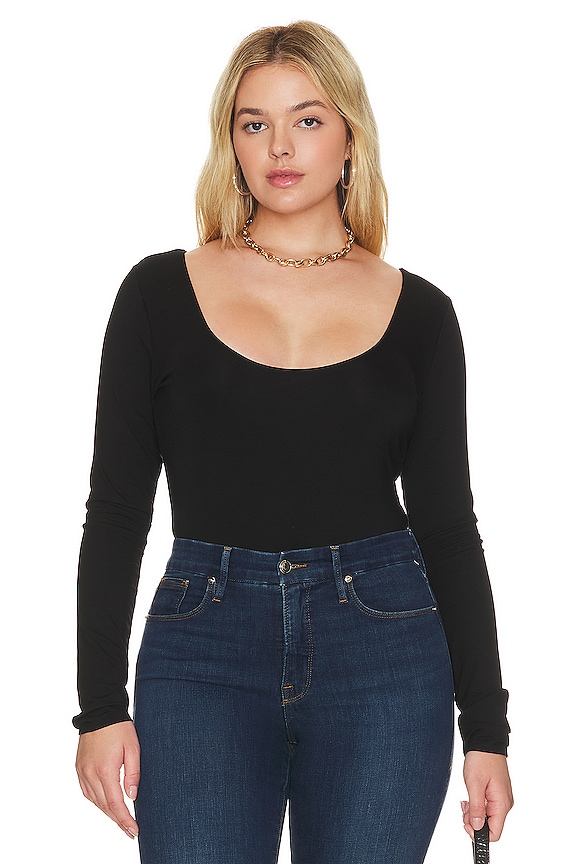 view 2 of 10 Scoop Neck Bodysuit in Black001
