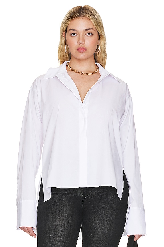 view 2 of 8 オーバーサイズポプリンシャツ in White001