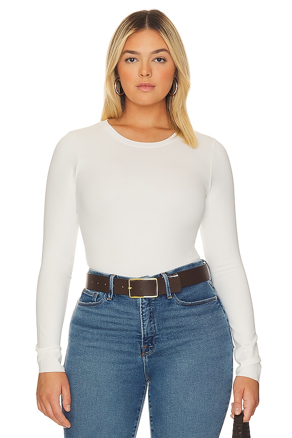 view 2 of 10 Sculpting Crew Bodysuit in White001