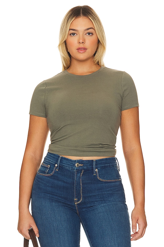 view 2 of 8 クロップドベビーTシャツ in Fatigue001