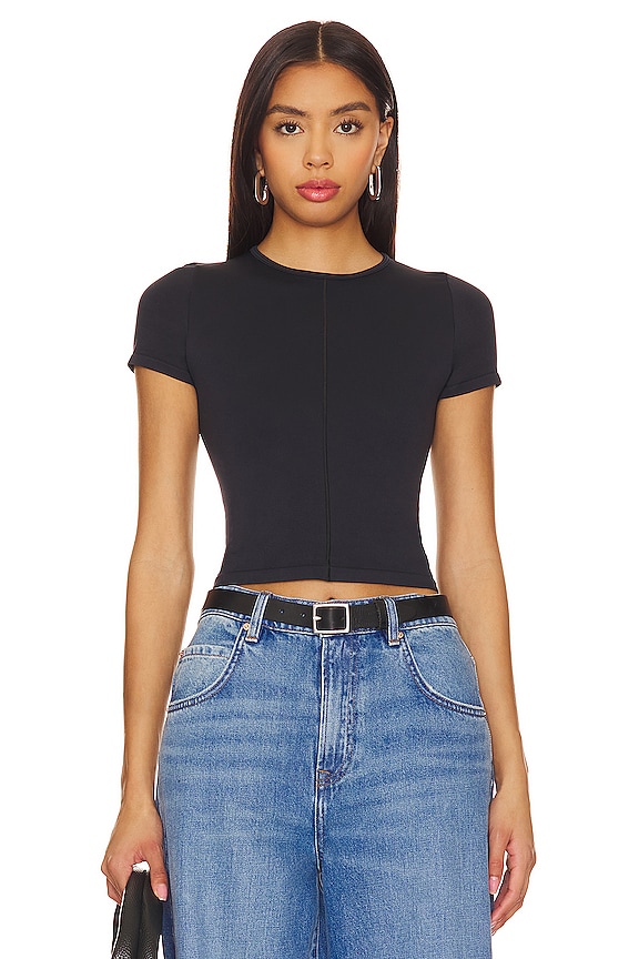 view 1 of 8 So Soft Sculpted Tee in Black001