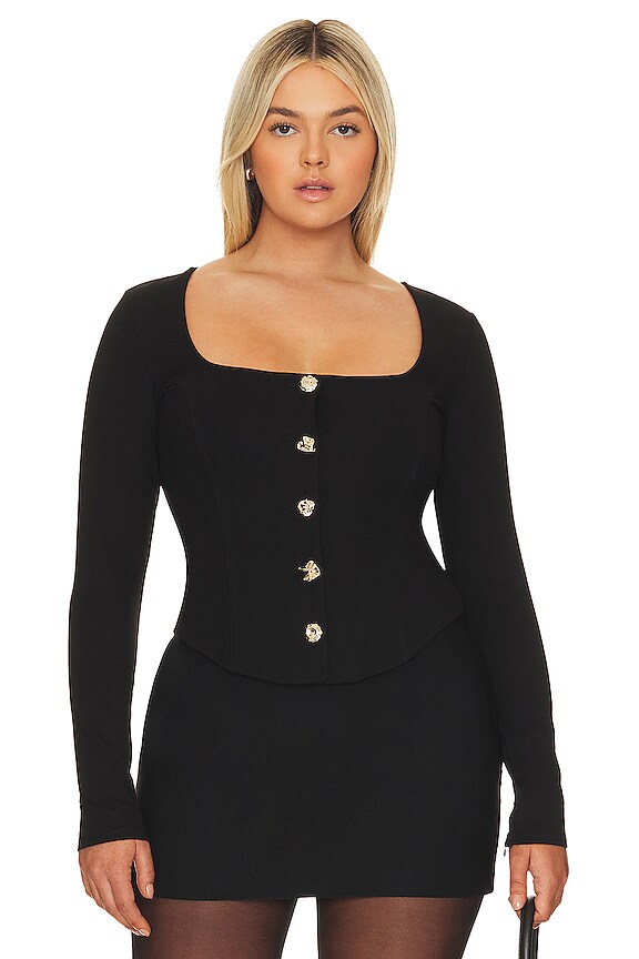 view 2 of 9 Button Corset Top in Black001