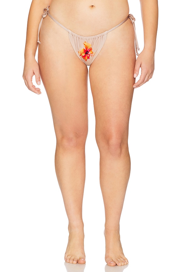 view 2 of 8 BAS DE MAILLOT DE BAIN TINY TIES in Champagne Tropical Hibiscus001