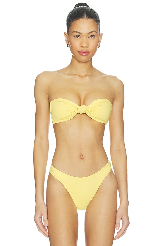 view 1 of 5 TOP BIKINI BANDA MATTE TWIST in Lemon Light