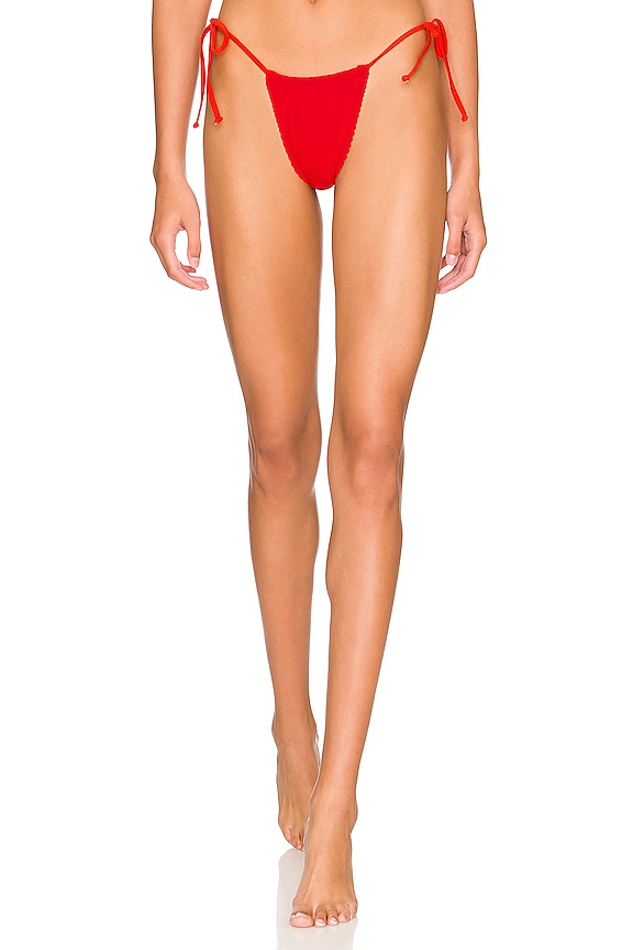 view 2 of 9 Always Fits Tiny Ties Bikini Bottom in Bright Poppy