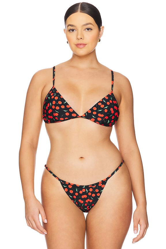 view 2 of 8 Cherry Perfect Fit Top in Black Cherries003