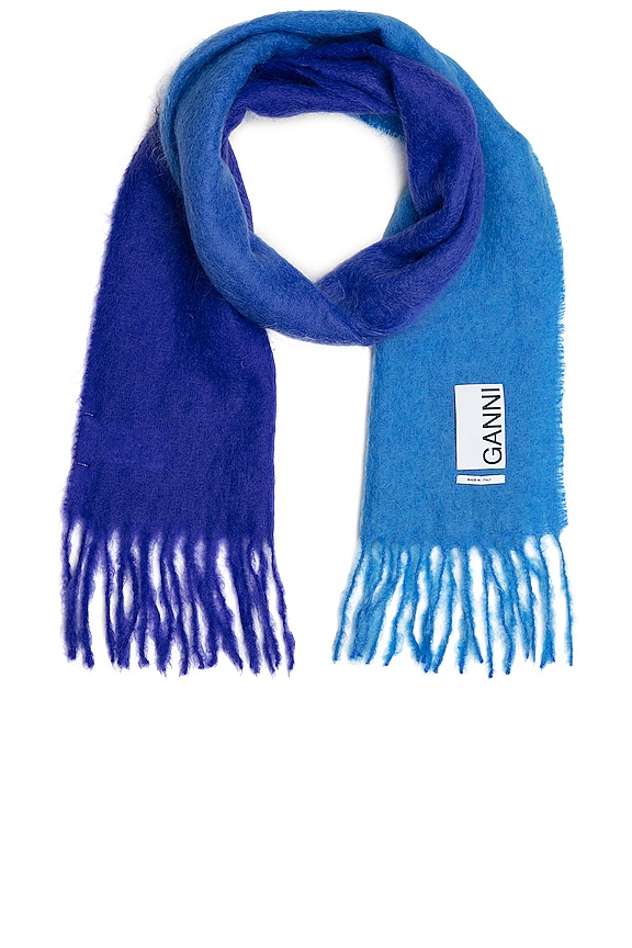 view 2 of 3 Mohair Gradient Scarf in Silver Lake Blue