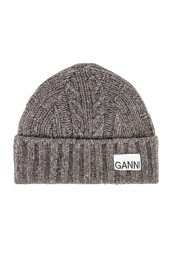 view 2 of 3 Cable Beanie in Frost Gray