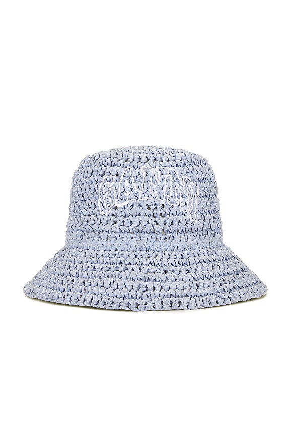 view 2 of 3 Summer Straw Hat in Baby Blue