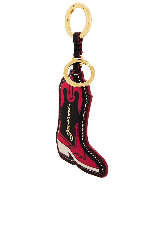 view 2 of 3 Western Boot Keyring in Racing Red