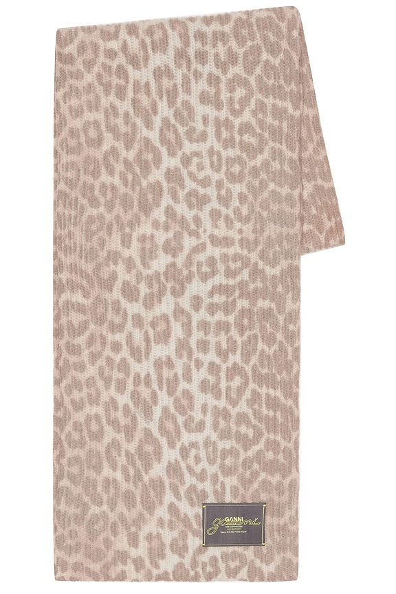 view 2 of 3 Graphic Knit Scarf in Leopard