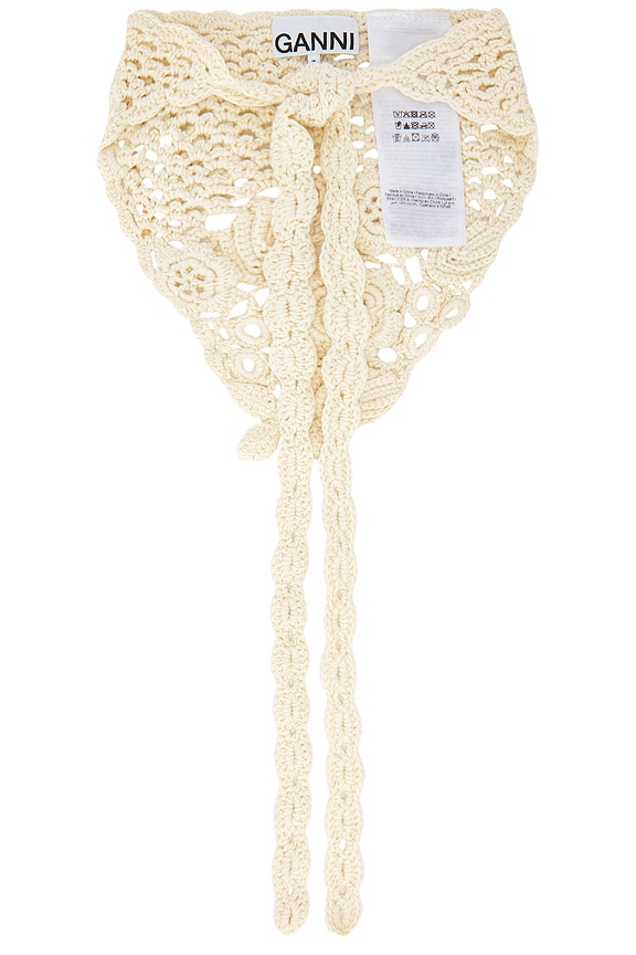 view 2 of 2 Crochet Head Scarf in Egret