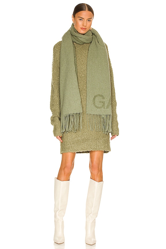 view 2 of 4 Wool Mix Logo Scarf in Margarita