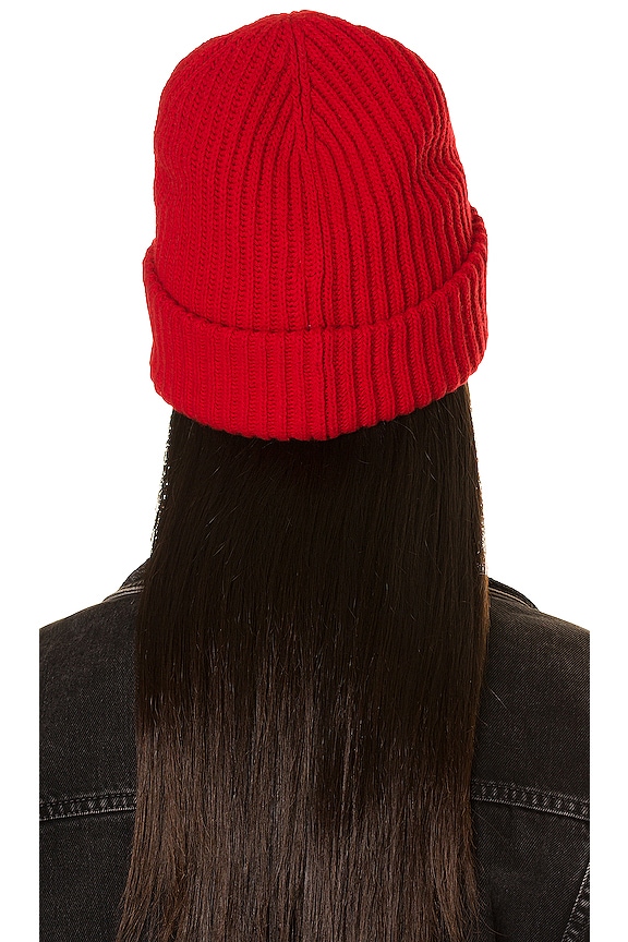 view 2 of 3 Rib Knit Beanie in High Risk Red