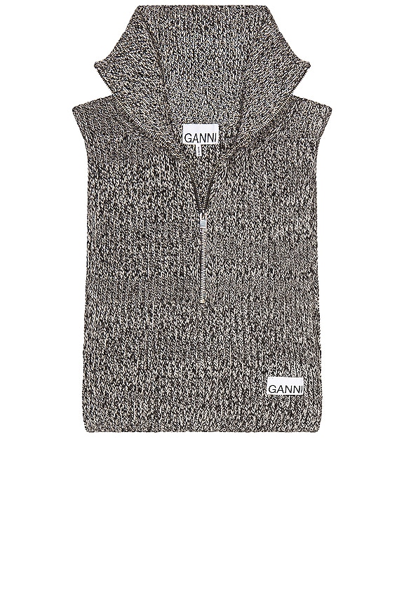 view 2 of 3 Rib Knit Collar in Egret