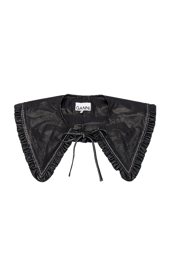 view 2 of 3 Leather Collar in Black