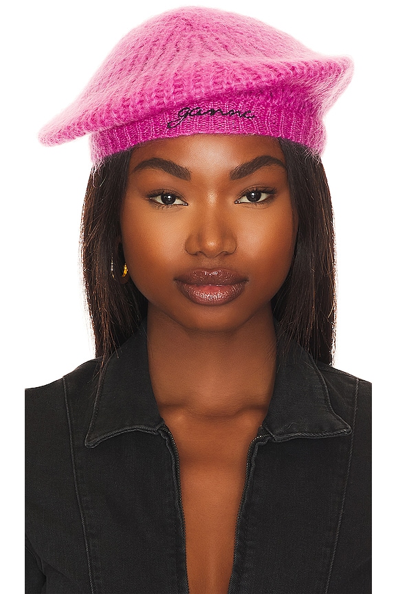 view 1 of 4 BÉRET MOHAIR in Phlox Pink