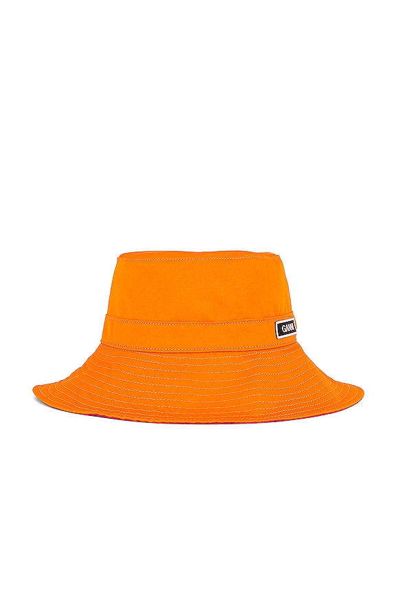 view 2 of 4 Tech Bucket Hat in Vibrant Orange