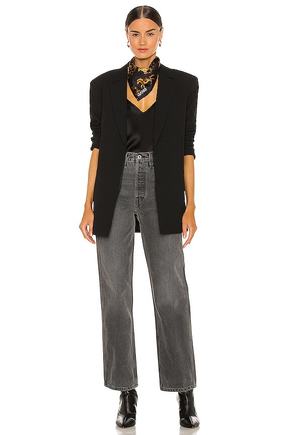 view 2 of 3 Silk Scarf in Black