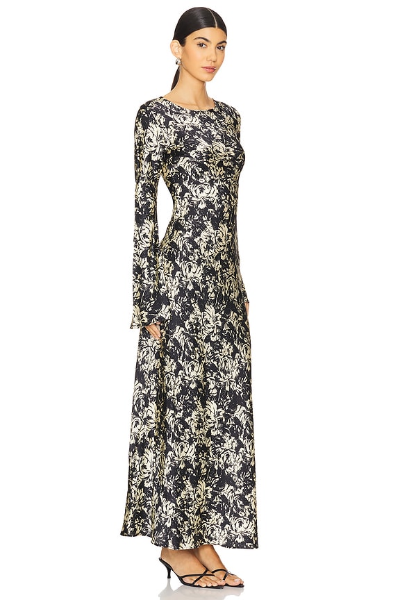 view 2 of 3 АТЛАСНОЕ МАКСИ ПЛАТЬЕ in Flan