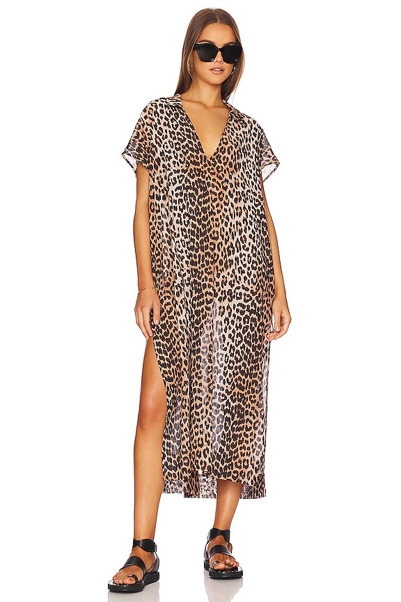 view 2 of 4 Long Caftan in Leopard