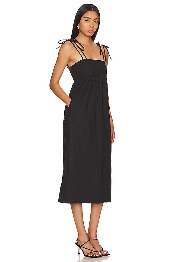 view 2 of 3 ПЛАТЬЕ МИДИ НА ЗАВЯЗКАХ in Black