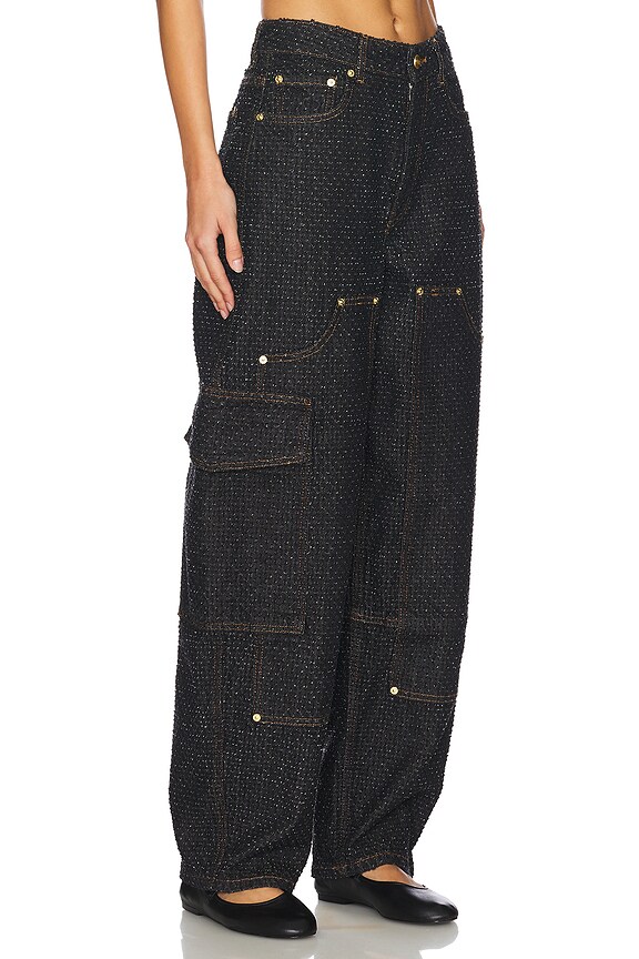 view 2 of 6 Fluffy Denim Carpenter Jeans in Black