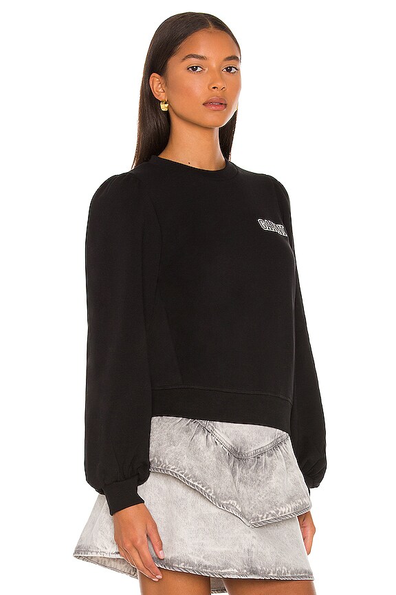 view 2 of 4 Puff Shoulder Sweatshirt in Black