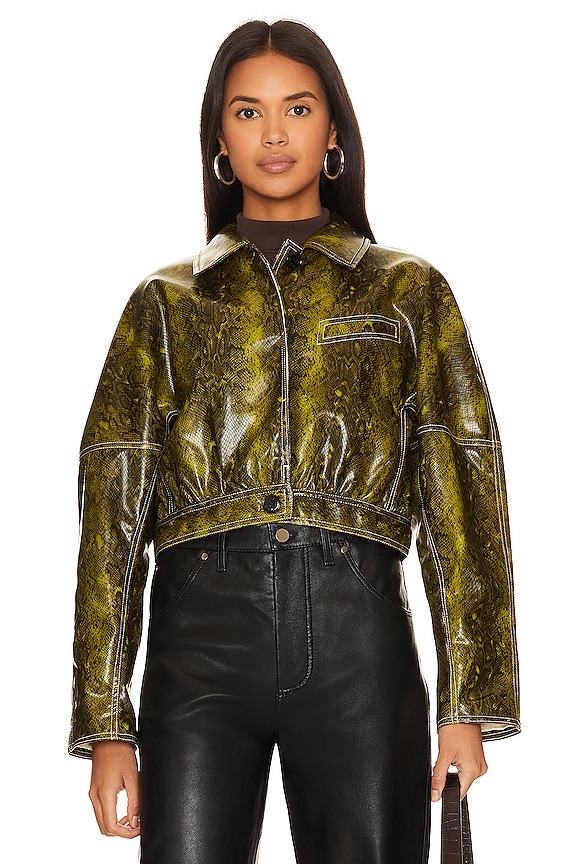 view 2 of 5 КУРТКА SNAKE in Spinach Green