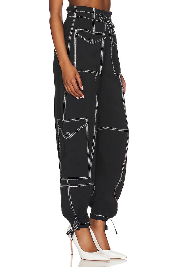 view 2 of 4 High Waist Pocket Pants in Black