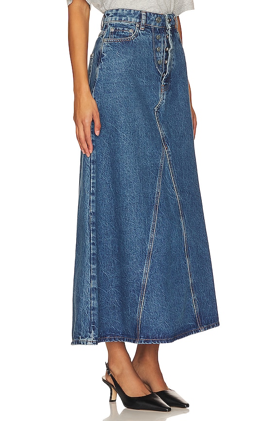 view 2 of 4 JUPE LONGUE in Mid Blue Stone