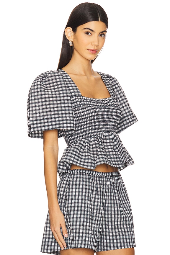 view 2 of 5 BLOUSE AVEC SMOCKS in Egret