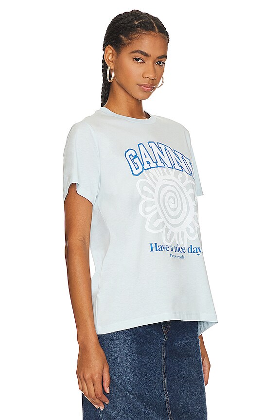 view 2 of 4 Flower Relaxed T-Shirt in Ice Water