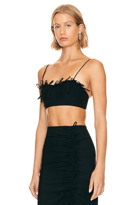 view 2 of 4 Drapey Melange Top in Black