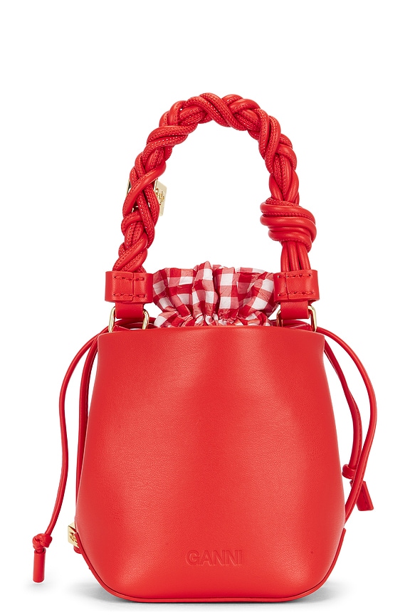 view 2 of 5 Bou Bucket Mini Vichy Pouch in Red Alert