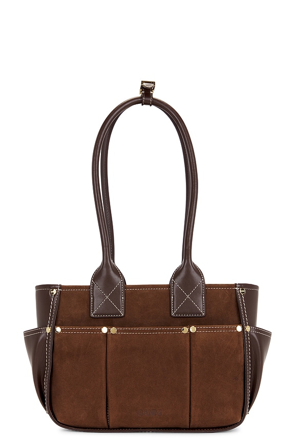 view 2 of 4 Posy Small Recycled Suede Bag in Chicory Coffee