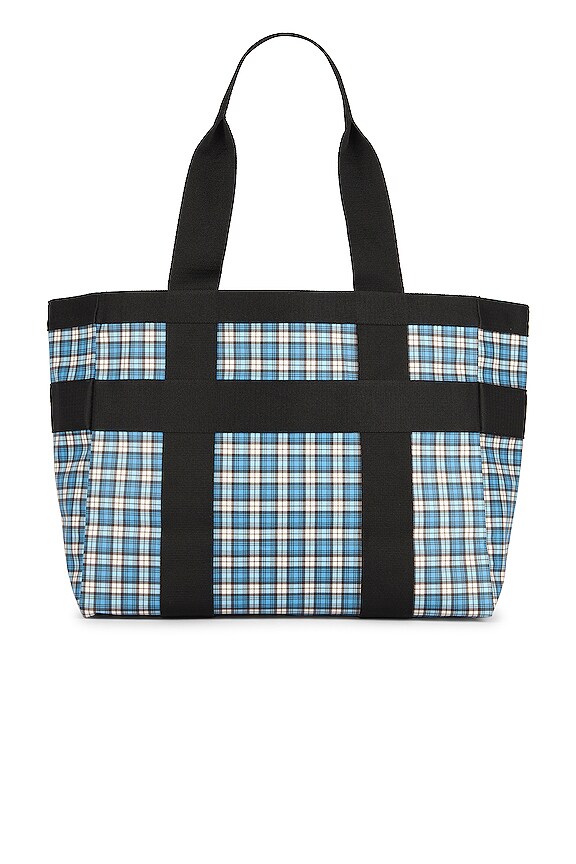 view 2 of 4 BOLSO COATED CANVAS in Check Azure Blue