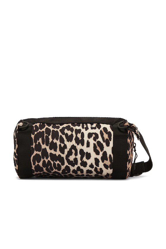 view 2 of 5 Recycled Tech Barrel Bag in Leopard