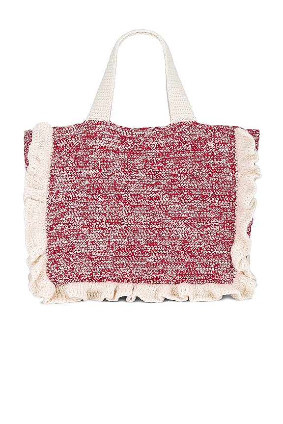 view 1 of 4 Crochet Frill Tote in Egret
