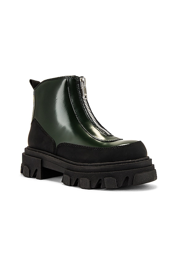 view 2 of 5 Zipper Boot in Dark Green