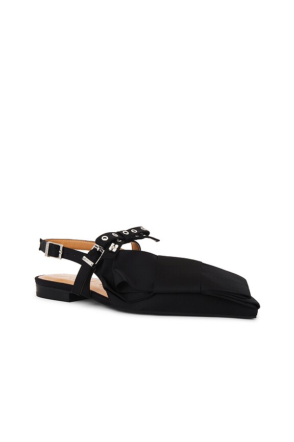 view 2 of 5 Big Bow Slingback Ballerina in Black