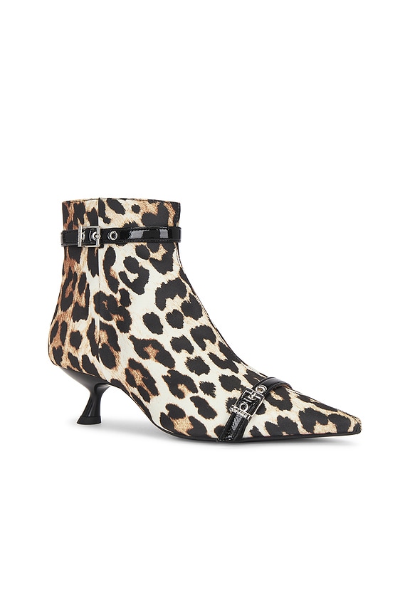 view 2 of 5 Eyelets Kitten Heel Boot in Leopard