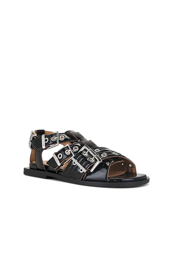 view 2 of 5 Feminine Buckle Sandal in Black