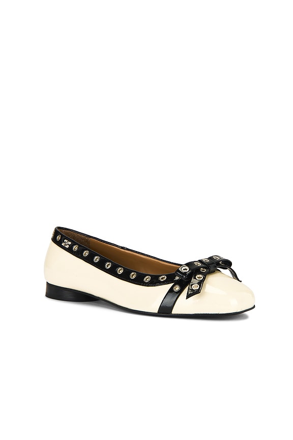 view 2 of 5 Eyelets Bow Ballerina in Egret