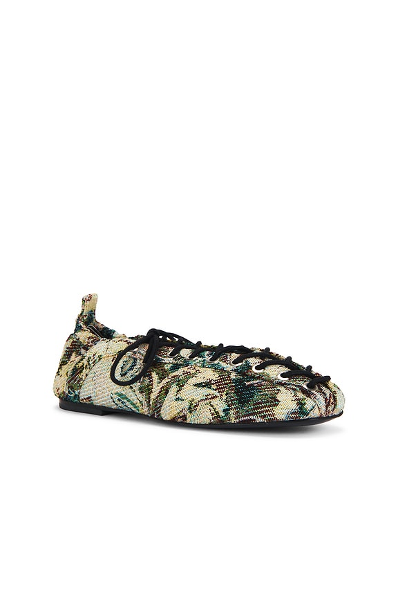 view 2 of 5 Lace Up Ballerina in Jadeite