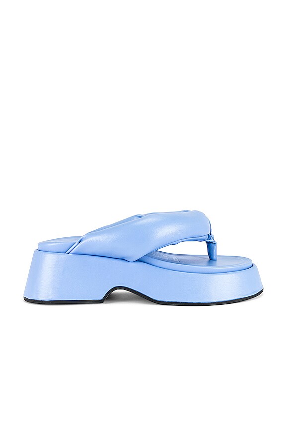 view 1 of 5 Retro Thong Flatform in Placid Blue
