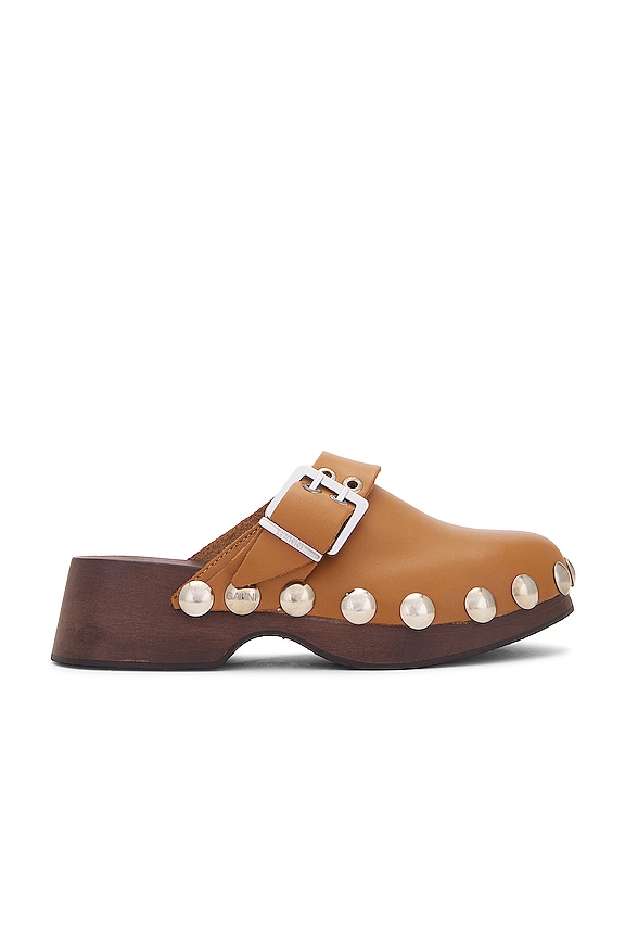 view 1 of 5 Retro Leather Clog in Tiger's Eye