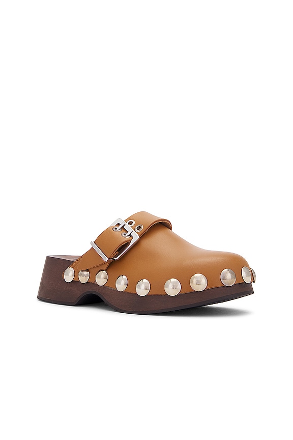 view 2 of 5 Retro Leather Clog in Tiger's Eye