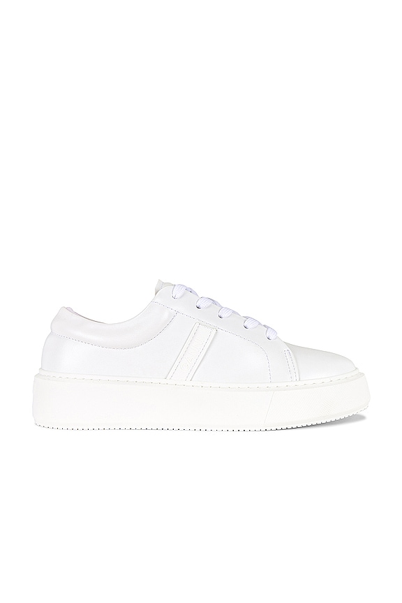 Ganni Sporty Mix Cupsole Sneaker Tonal in Egret | REVOLVE