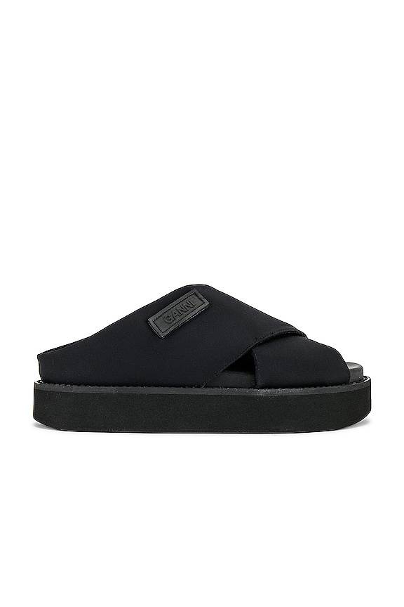 view 1 of 5 Wide Welt Crossover Sandal in Black